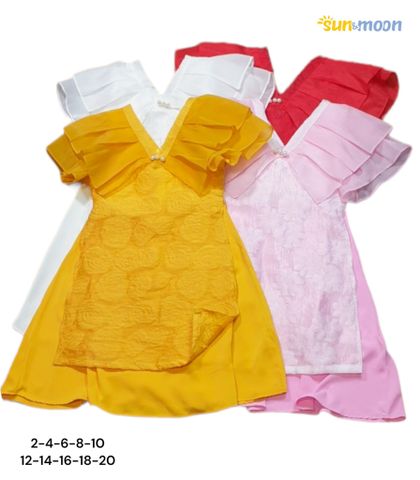  Áo dài xếp ly vai Sun & Moon 