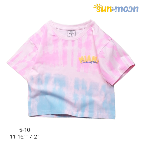  Áo thun bé gái in loang MIAMI Sun & Moon 