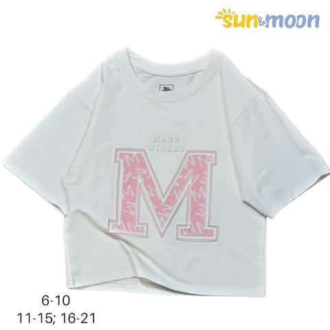  Áo thun bé gái dập nổi in M Sun & Moon 