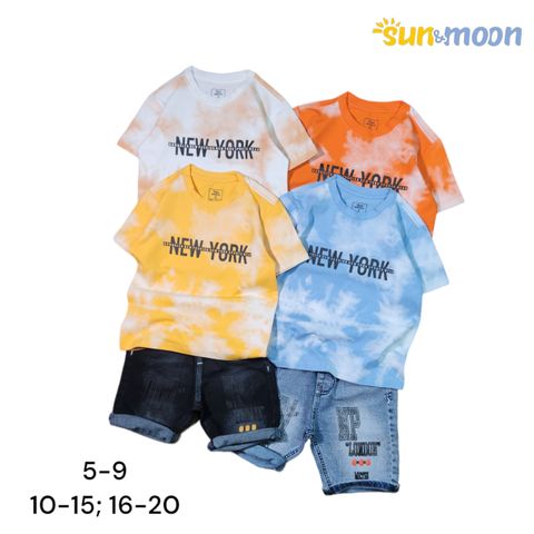  Bộ jean áo loang New York bé trai 