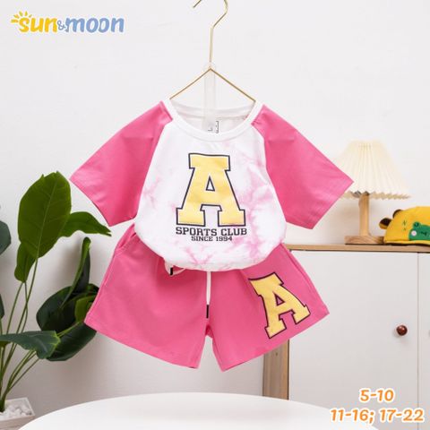  Bộ thun in chữ A sport Sun&Moon 