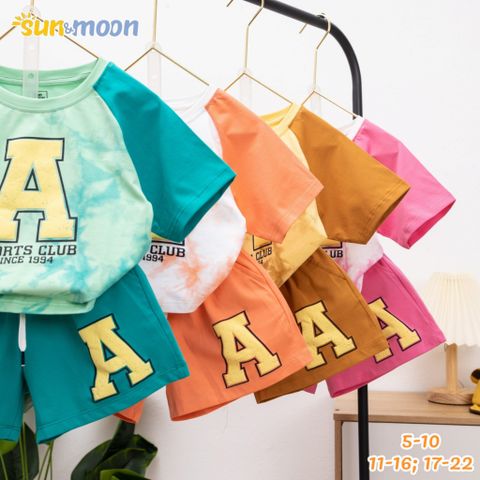  Bộ thun in chữ A sport Sun&Moon 