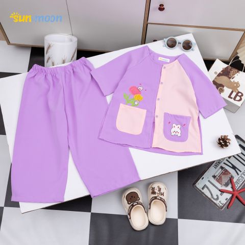  Bộ bà ba bé gái thêu hoa + thỏ 