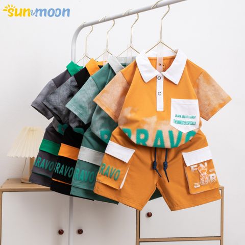  Bộ thun bé trai cổ trụ túi BRAVO 