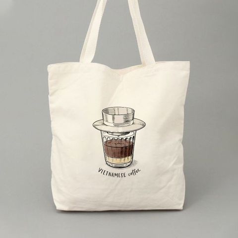  Túi Canvas in hình ly cà phê 