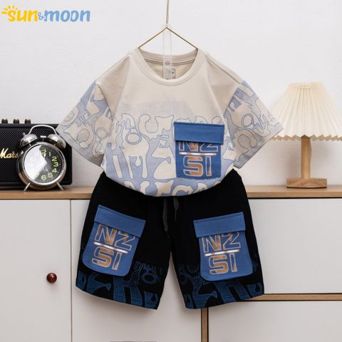  Bộ thun bé trai NZ Sun&moon 