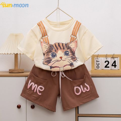  Bộ short in mèo dây vai MEOW 