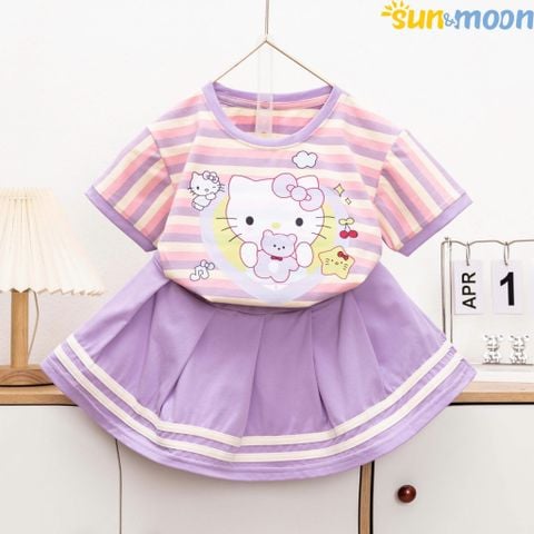  Bộ thun váy sọc Kitty 