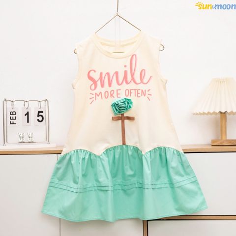  Đầm Sát nách lai lượn cành hồng SMILE 