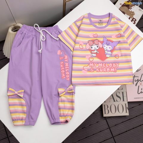  Bộ thun sọc Jogger my Melody Kuromi 