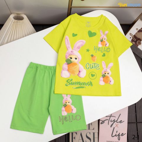  Bộ thun ngố thỏ tim hello cute summer 