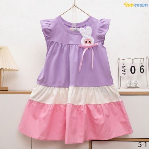  Đầm 3 tầng đầu baby three gòn nơ 