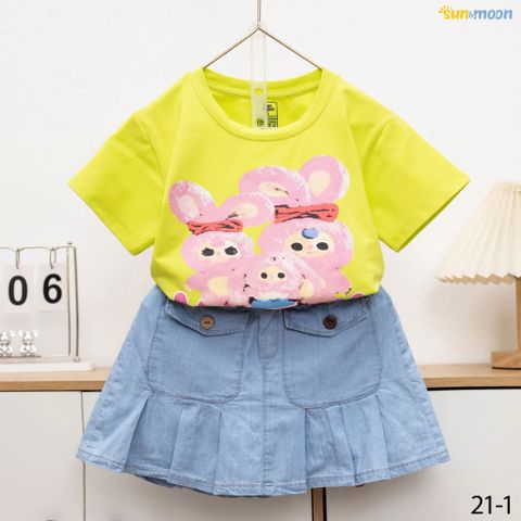  Bộ váy jean 2 túi 3 Baby three 