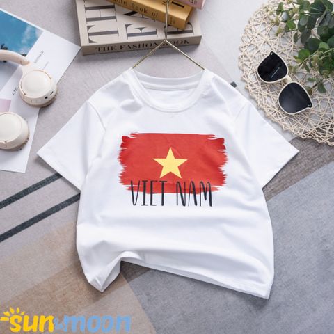  Áo thun trắng cờ đỏ VIỆT NAM 