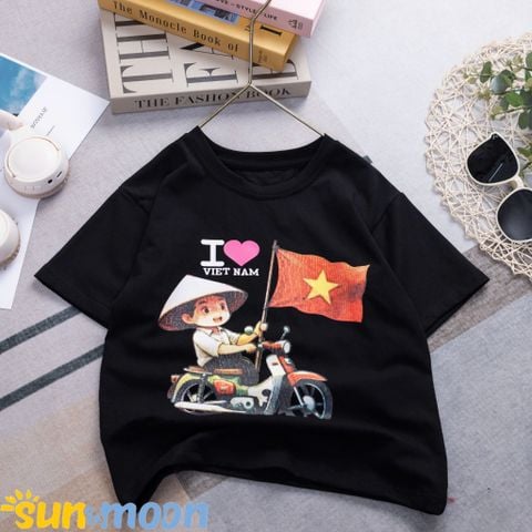  Áo thun xe cub I love Vietnam 