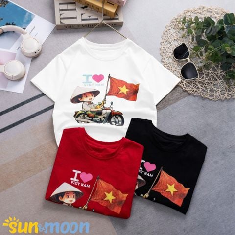  Áo thun xe cub I love Vietnam 