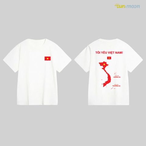  Áo thun logo cờ đỏ bản đồ Việt Nam 