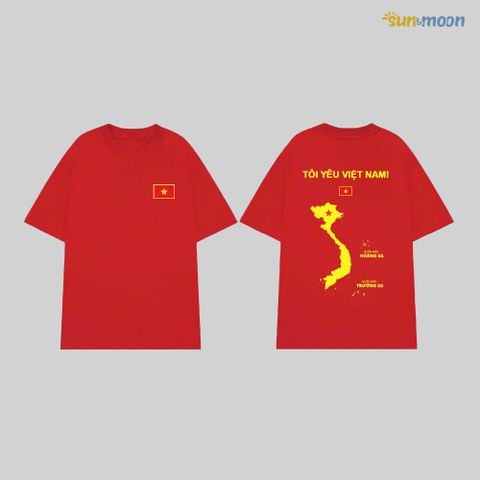  Áo thun logo cờ đỏ bản đồ Việt Nam 
