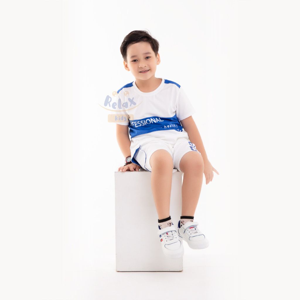 Đồ bộ bé trai thời trang cao cấp KWD1009-Trắng