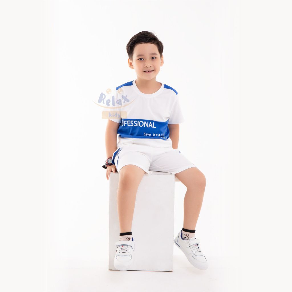 Đồ bộ bé trai thời trang cao cấp KWD1009-Trắng