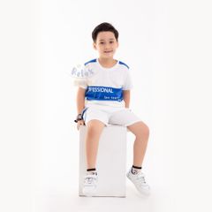Đồ bộ bé trai thời trang cao cấp KWD1009-Trắng