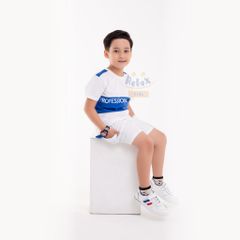 Đồ bộ bé trai thời trang cao cấp KWD1009-Trắng