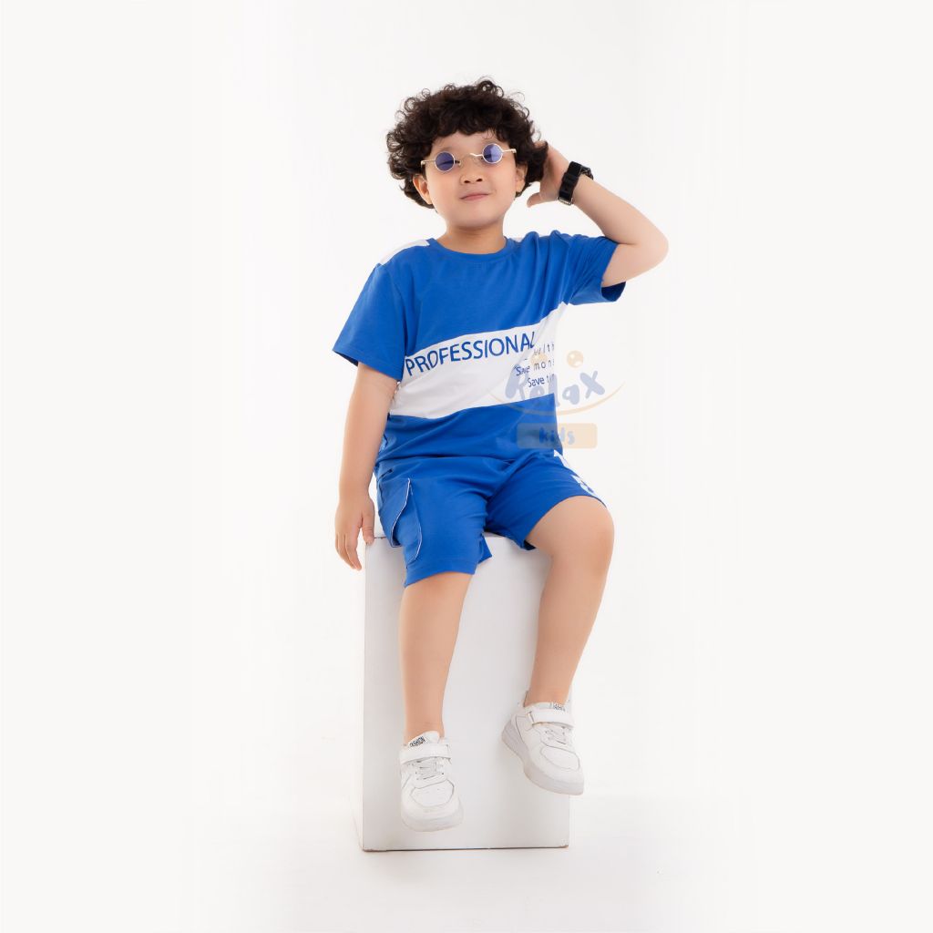 Đồ bộ bé trai thời trang cao cấp KWD1009-Xanh