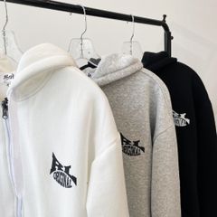 ÁO KHOÁC HOODIE NỈ BÔNG UNI  RUHD001- XÁM