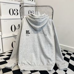 ÁO KHOÁC HOODIE NỈ BÔNG UNI  RUHD001- XÁM