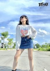 ÁO CROPTOP UNISEX NỮ RUCR001- TRẮNG