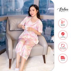 Đồ bộ kiểu nữ tay ngắn quần lửng freesize HW1009