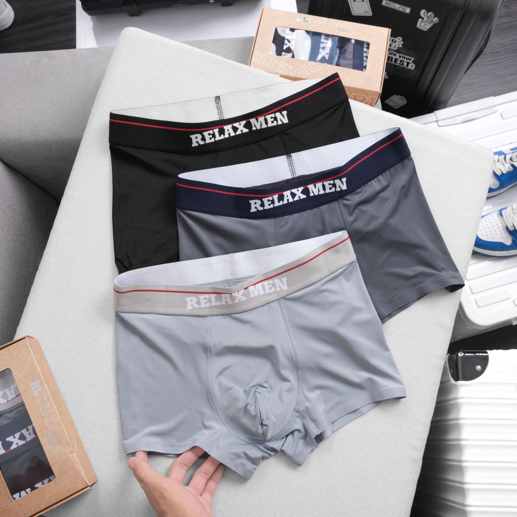 Combo 3 quần lót nam RDO22.02 BOXER thun lạnh cao cấp kháng khuẩn Relax