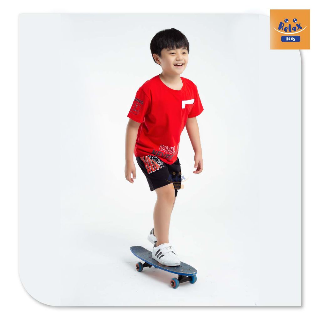 Đồ bộ bé trai thời trang cao cấp KWD1004-Đỏ