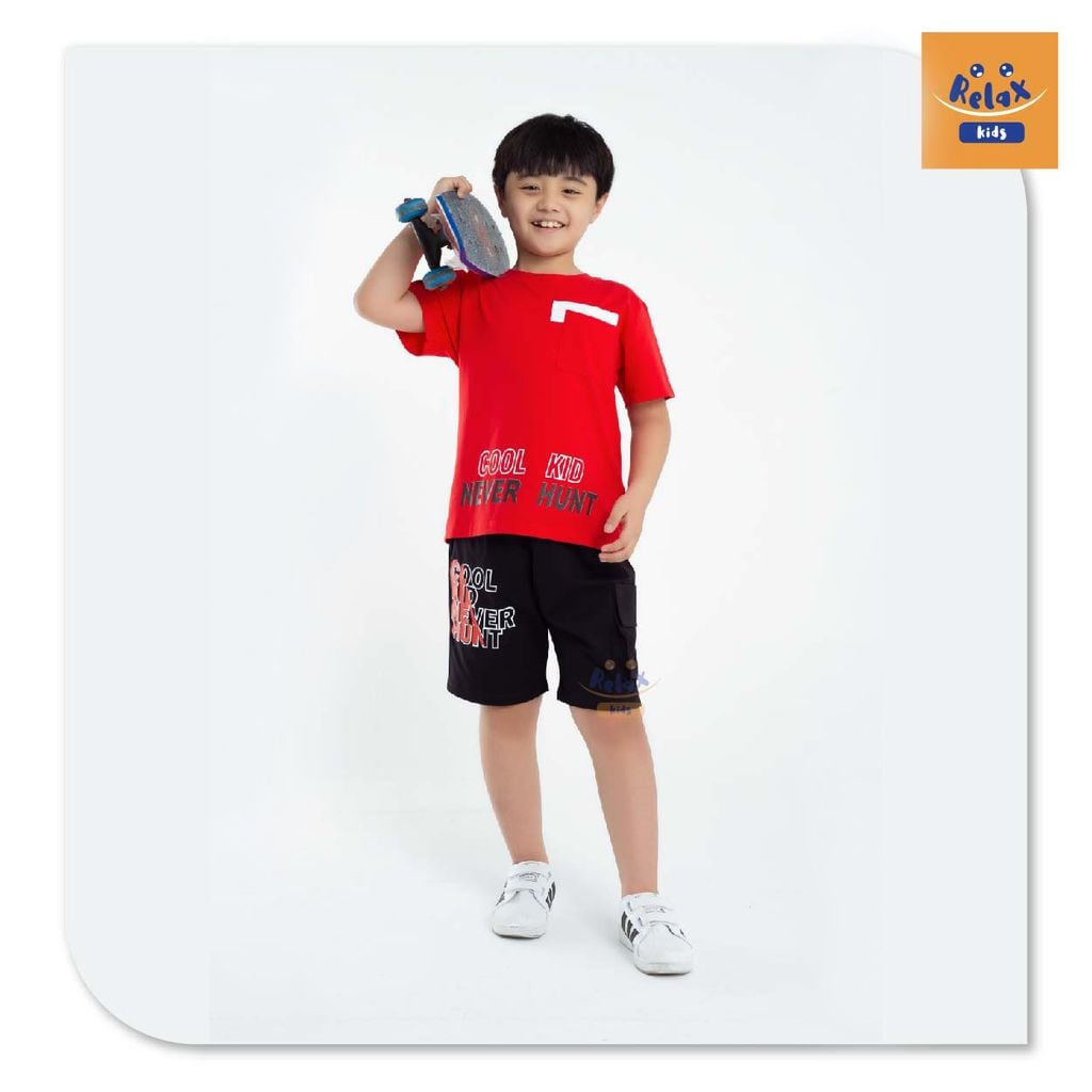 Đồ bộ bé trai thời trang cao cấp KWD1004-Đỏ