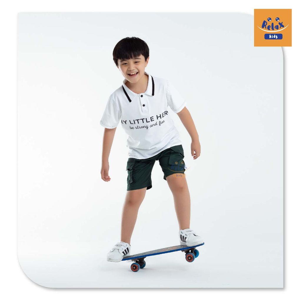 Đồ bộ bé trai thời trang cao cấp KWD1001-trắng