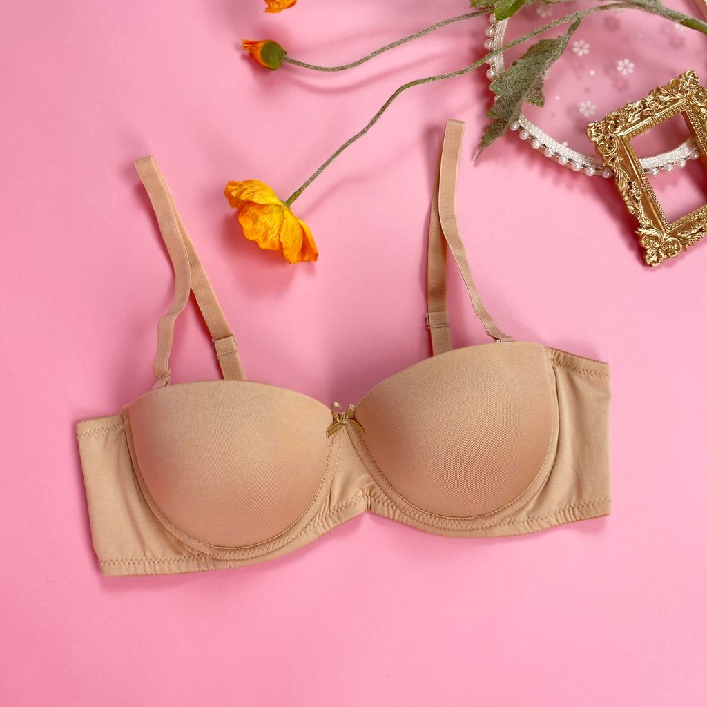 ÁO NGỰC TRƠN NỮ RAY026 MÚT DÀY CÚP DEMI, CÓ GỌNG