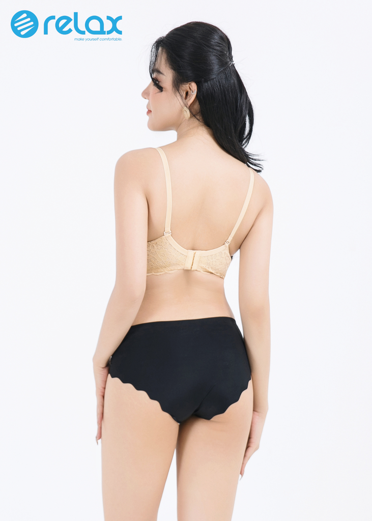 ÁO NGỰC NỮ PHỐI REN RAY037 CÚP T-SHIRT, KHÔNG GỌNG