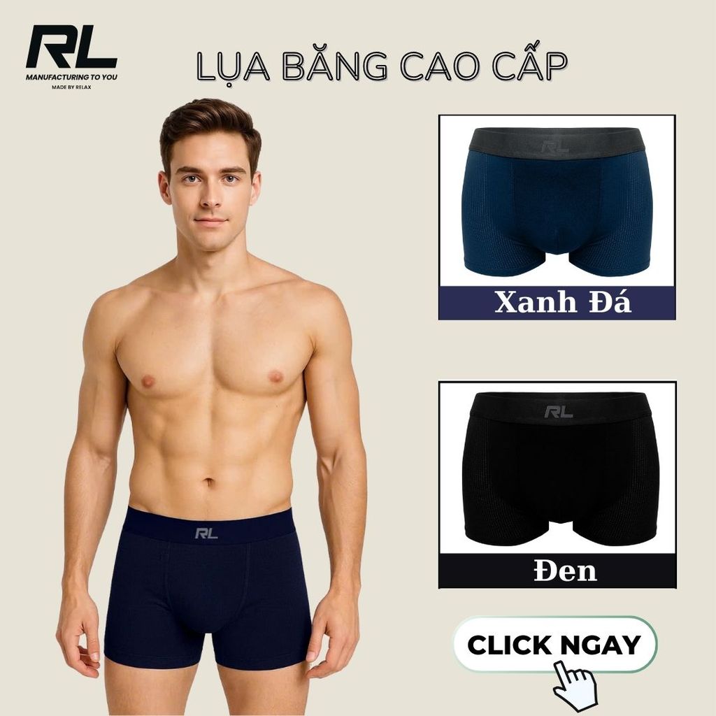 [COMBO 3 TẶNG 3] FREE SHIP Quần lót boxer nam vải Poly cao cấp RDO135  thoáng mát kháng khuẩn, khử mùi tốt RL Original