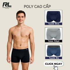 [COMBO 3 TẶNG 3] FREE SHIP Quần lót boxer nam vải Poly cao cấp RDO137 thoáng mát kháng khuẩn, khử mùi tốt RL Original