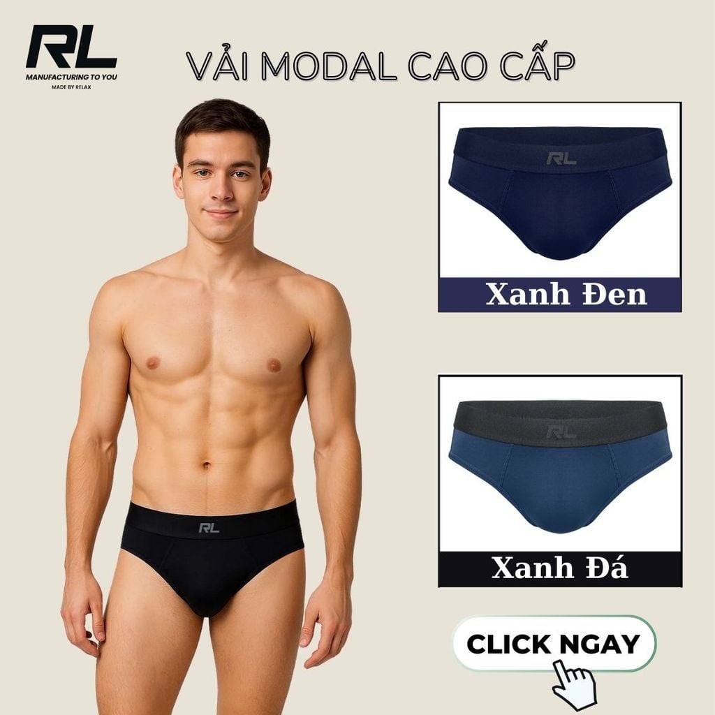 [COMBO 3 TẶNG 3] FREE SHIP Quần lót tam giác  nam vải modal cao cấp RDO138  thoáng mát kháng khuẩn, khử mùi tốt RL Original