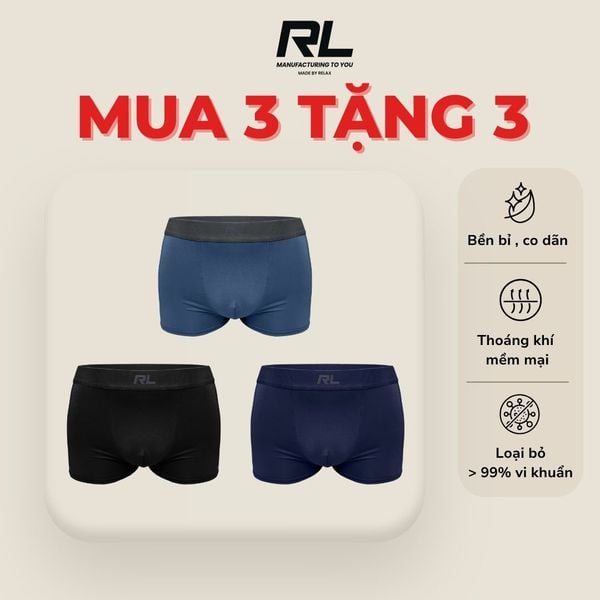 [COMBO 3 TẶNG 3] FREE SHIP Quần lót boxer nam vải modal cao cấp RDO139  thoáng mát kháng khuẩn, khử mùi tốt RL Original