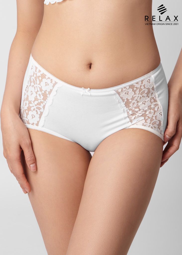 Quần lót nữ maxi RQW009- Cotton phối ren