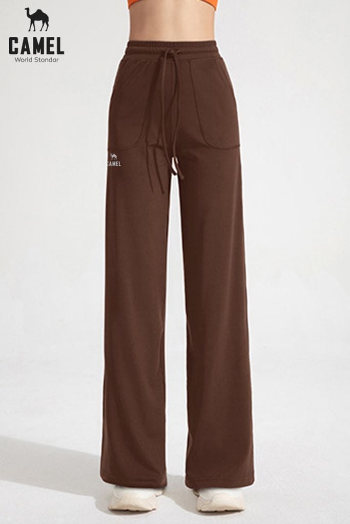 Quần Dài Thể Thao Nữ Ống Loe Tập Gym Yoga Cầu Lông Đi Chơi Camel CWSQ.T002