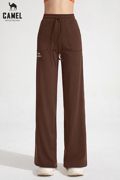 Quần Dài Thể Thao Nữ Ống Loe Tập Gym Yoga Cầu Lông Đi Chơi Camel CWSQ.T002