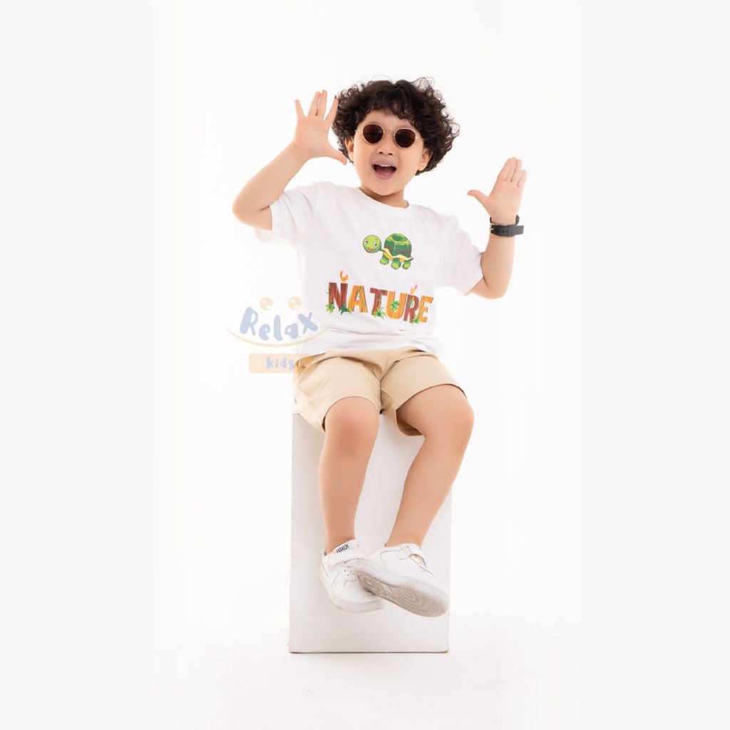 Đồ bộ bé trai thời trang cao cấp Relax Kids KWN1002- Trắng