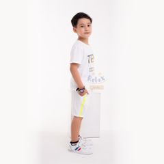 Đồ bộ bé trai thời trang cao cấp KWN1004 - Trắng