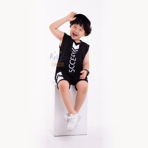 Đồ bộ bé trai thời trang cao cấp KWN1007 -Đen