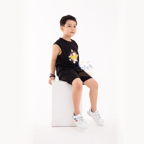 Đồ bộ bé trai thời trang cao cấp Relax Kids KWN1005 - Đen