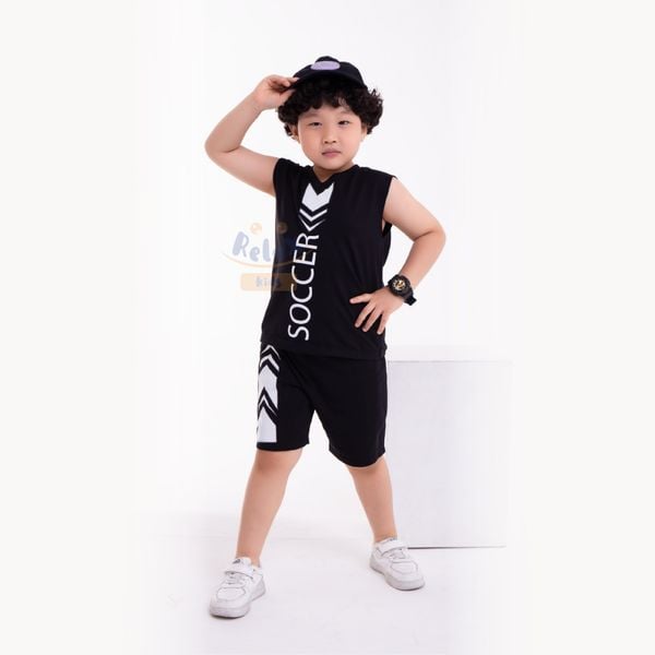 Đồ bộ bé trai thời trang cao cấp KWN1007 -Đen