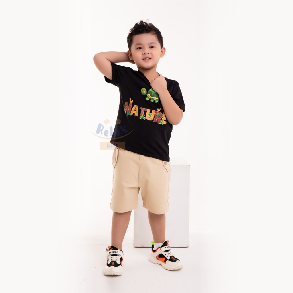 Đồ bộ bé trai thời trang cao cấp Relax Kids KWN1002- Đen